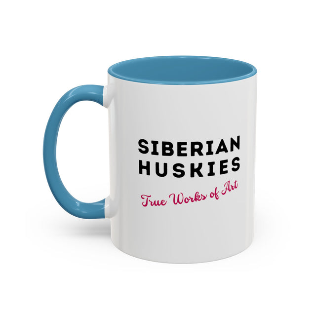 Siberian Huskies Coffee Cup,4-Panel Pop Art Mug,Husky Lover,Husky Mom,Sibe Dad,Dog Lover Gift,Siberian Husky Gift