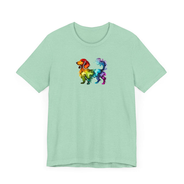 Rainbow Dachshund T-shirt,Pride Shirt,Dog Lover Top,Rainbow Animals,LGBTQ+ Tee, Weiner Dog gift, Doxie Owner