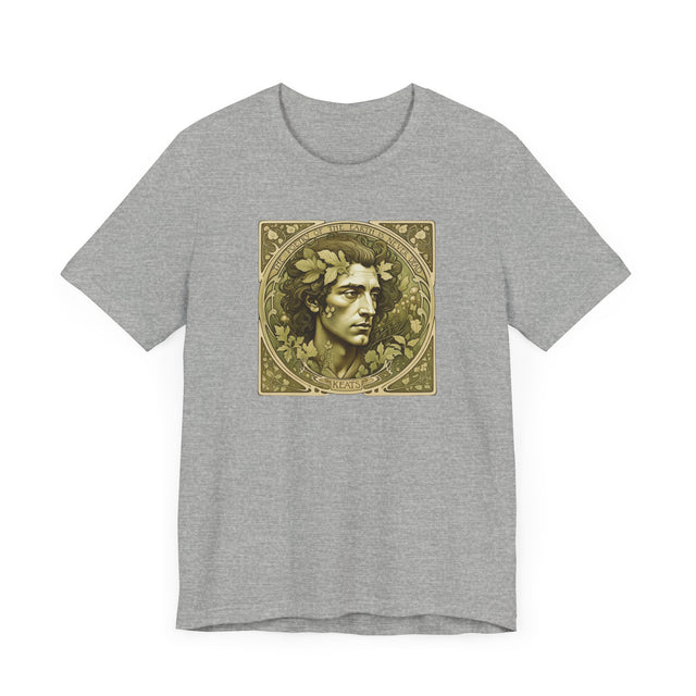 John Keats Tee, The Poetry of the Earth is Never Dead T-shirt, Poetry T-shirt
