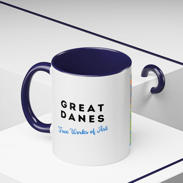 Great Danes Coffee Cup,4-Panel Pop Art Mug,Great Dane Lover,Great Dane Mom,Great Dane Dad,Dog Lover Gift,Great Dane Gift