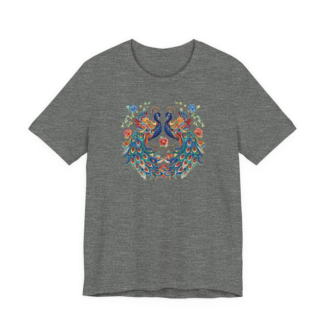 Peacock Phoenix T-shirt, Bird Lover Top, Peacock Tee