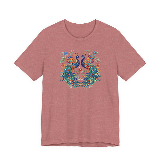 Peacock Phoenix T-shirt, Bird Lover Top, Peacock Tee