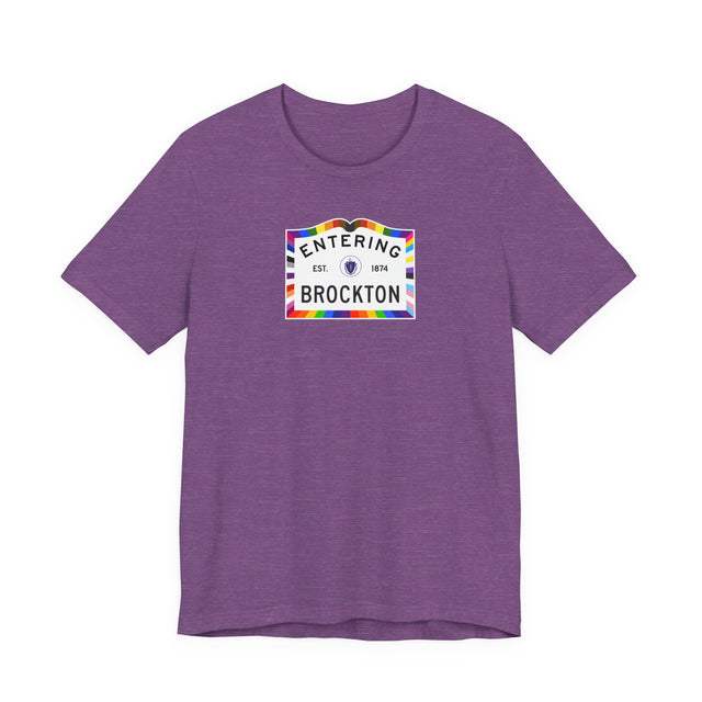 Brockton Massachusetts Sign, Pride T-shirt, Rainbow Shirt