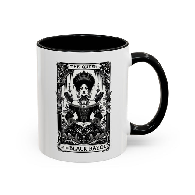 Queen of Black Bayou,Tarot card mug,Mothers Day Gift,Gift for her,Wife Gift,Black Queen cup,Gift for Mom, Black Mom Gift, Black Mother cup