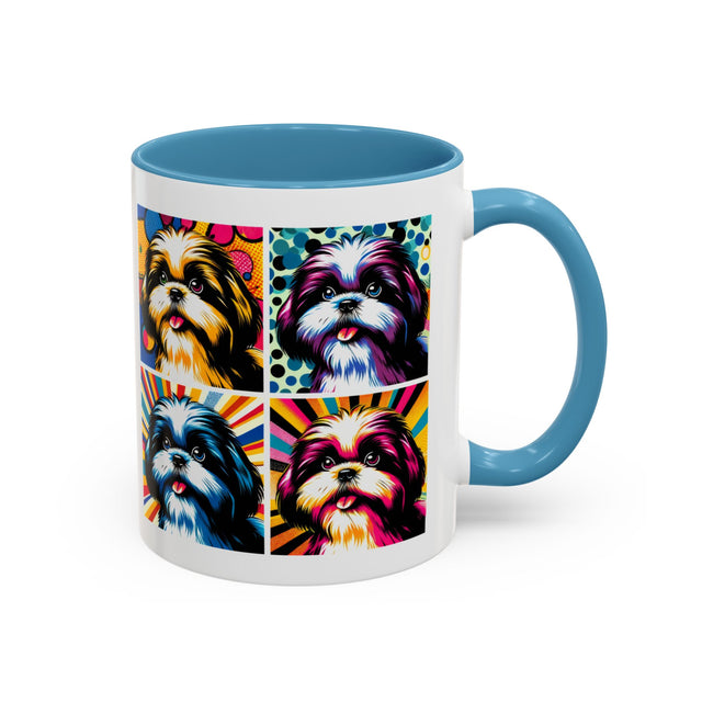 Shih Tzus Coffee Cup,4-Panel Pop Art Mug,Shih Tzu Lover,Shih Tzu Mom,Shih Tzu Dad,Dog Lover Gift,Shih Tzu Gift
