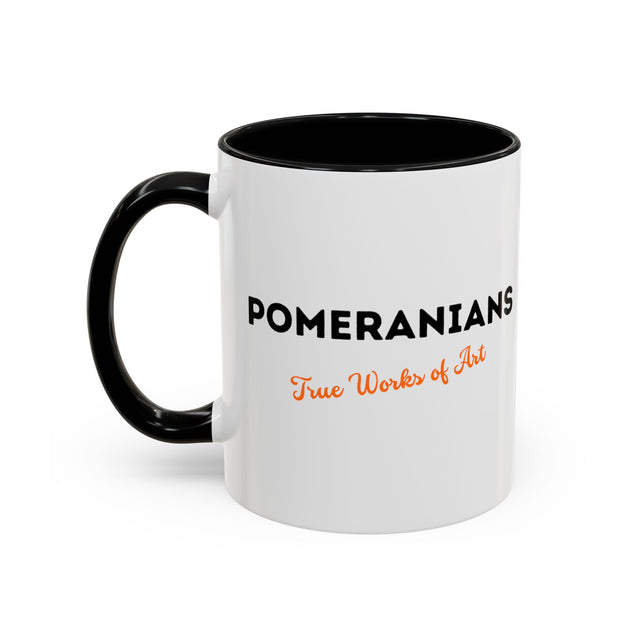 Pomeranians Coffee Cup,4-Panel Pop Art Mug,Pomeranian Lover,Pom Mom,Pom Pom Dad,Dog Lover Gift,Pomeranian Gift