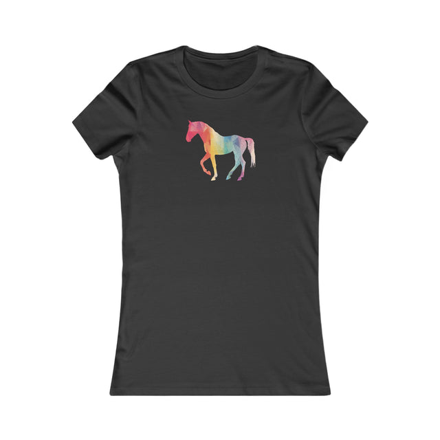 Geometric Rainbow Horse T-shirt,Pride Shirt,Equine Lover Top,Rainbow Animals,LGBTQ+ Tee,Queer,Gay,Lesbian,Bisexual,Trans,Women's Favorite Tee