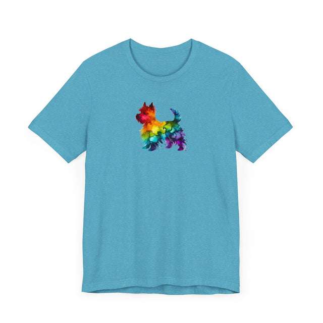 Rainbow West Highland Terrier T-shirt,Pride Shirt,Dog Lover Top,Rainbow Animals,LGBTQ+ Tee, Westie owner, West Highland White Terrier gift
