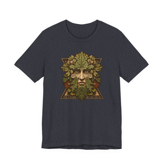 Green Man Tee, Speak to the Earth and It Shall Teach Thee T-shirt, Nature Lover, Biblical Quote, Job Chapter 12 Verse 8