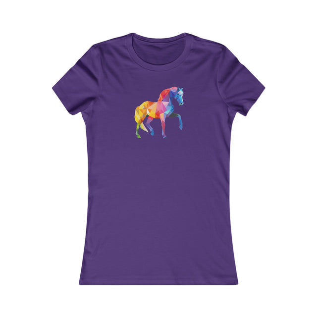 Geometric Rainbow Horse T-shirt,Pride Shirt,Equine Lover Top,Rainbow Animals,LGBTQ+ Tee,Queer,Gay,Lesbian,Bisexual,Trans,Women's Favorite Tee