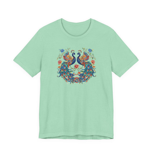 Peacock Phoenix T-shirt, Bird Lover Top, Peacock Tee