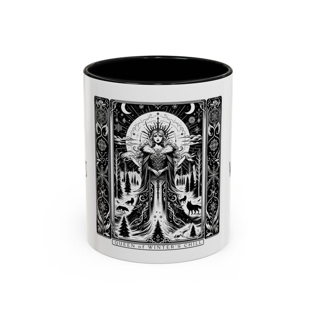 Queen of Winter's Chill,Tarot card mug,Mother's Day Gift,Christmas mug,Witchy cup,Winter Mug,Gift for her,Gift for Mom,Gift for Wife