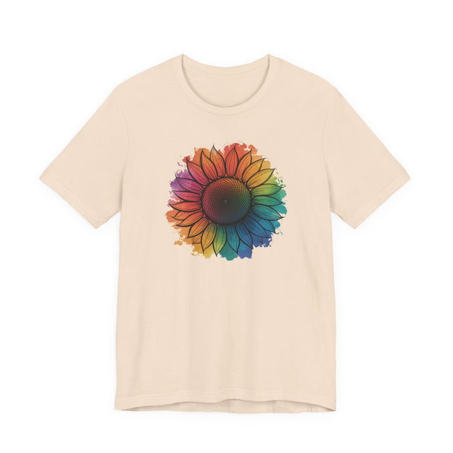 Rainbow Sunflower Watercolor T-shirt, Pride Shirt, Gardening Tee, Nature Lover, LGBTQ, Gardener, Rainbow Flower, Queer, Florist