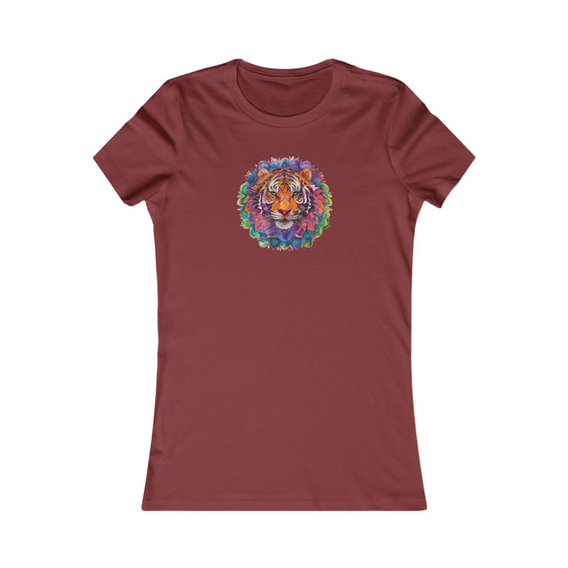 Tiger Rainbow Mandala T-shirt,Pride Shirt,Tiger Lover Top,Rainbow Animals,LGBTQ+ Tee,Women's Favorite Tee