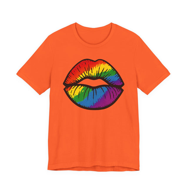 Rainbow Pop-Art Lips T-shirt, Kiss Shirt, Artsy Tee, LGBTQIA, Pride Shirt