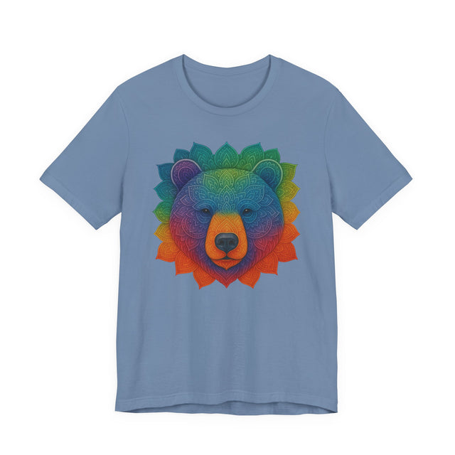 Bear Rainbow Mandala T-shirt, Pride Shirt, Artsy Tee, LGBTQIA, Bear, Queer, Mama Bear, Papa Bear