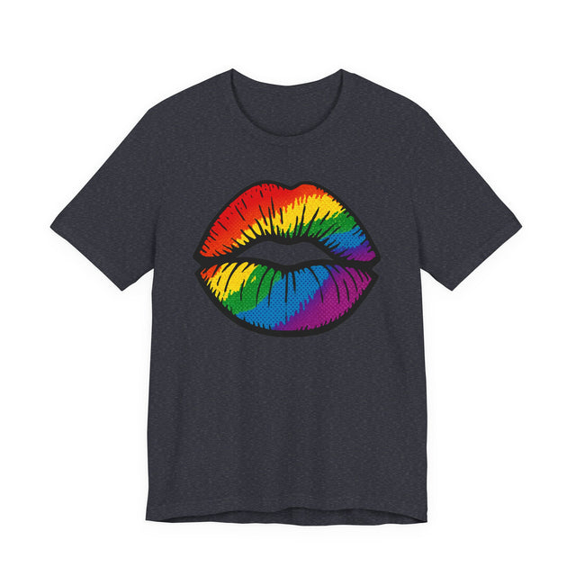Rainbow Pop-Art Lips T-shirt, Kiss Shirt, Artsy Tee, LGBTQIA, Pride Shirt