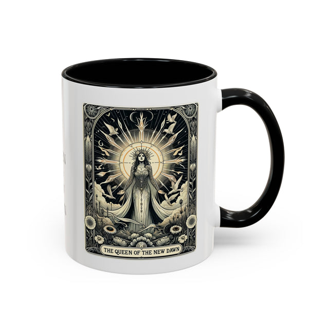 Queen of the New Dawn,Tarot card mug,Mothers Day Gift,Tarot Reader Gift,Witchy cup,Mystical Cards cup,Celestial Astrology,Gift for her