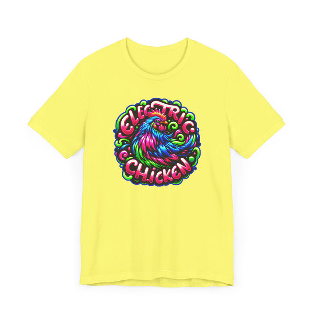 Neon Electric Chicken T-shirt, Fowl Tee