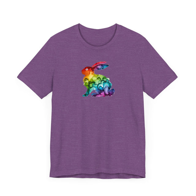 Rainbow Rabbit Alcohol Ink T-shirt, Bunny Shirt,Hare,Pride Shirt,Animal Lover T shirt, LGBTQ+, BGLT