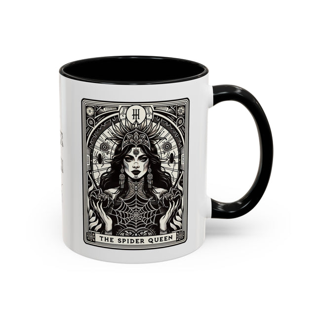 Spider Queen,Tarot card mug,Mother's Day Gift,Tarot Reader Gift,Witchy cup,Mystical Cards cup,Spider Lover Gift,Goth Mom gift, Goth mug