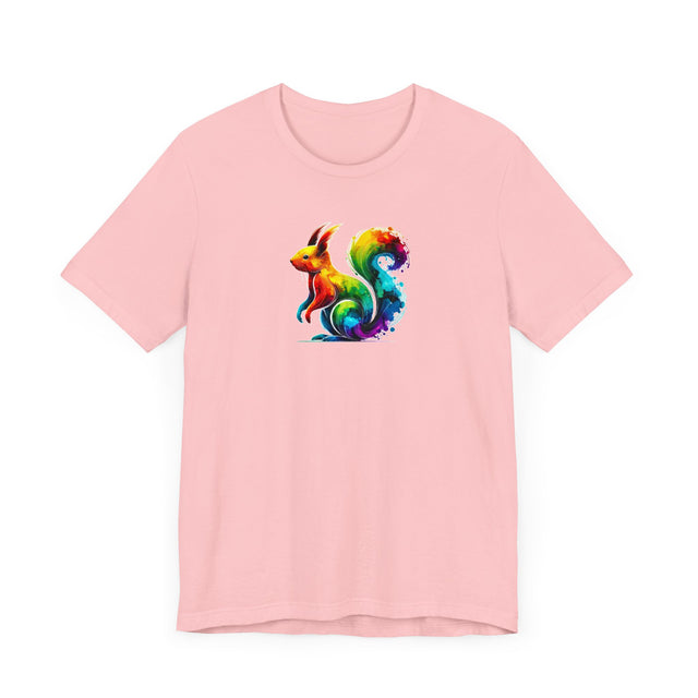 Rainbow Squirrel Alcohol Ink T-shirt, Bunny Shirt,Hare,Pride Shirt,Animal Lover T shirt, LGBTQ+, BGLT