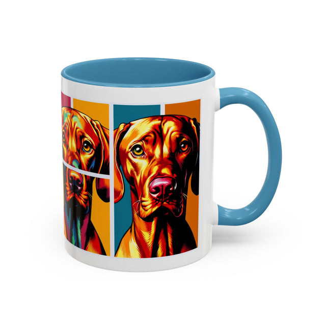 Vizsla Coffee Cup,4-Panel Pop Art Mug,Vizsla Lover,Vizsla Mom,Vizsla Dad,Dog Lover Gift,Vizsla Gift