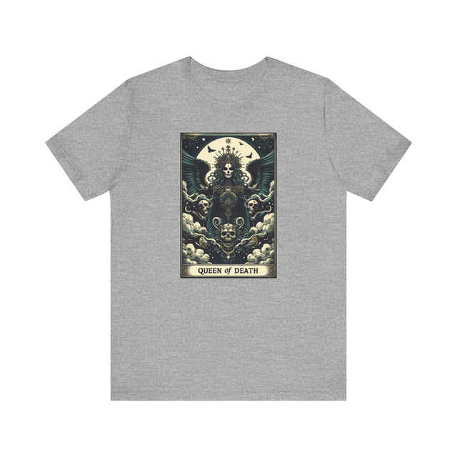 Queen of Death,Tarot card shirt,Witchy Shirt,Mystical Cards Tee,Celestial Astrology,Tarot Lover Gift,Goth tee,Witchy Celestial Clothing