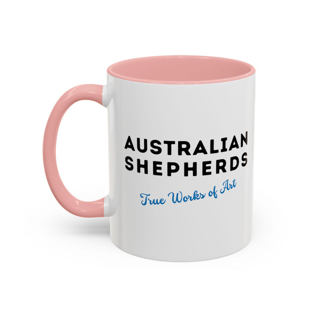Australian Shepherds Coffee Cup,4-Panel Pop Art Mug,Australian Shepherd Lover,Aussie Shepherd Mom,Aussie Dad,Dog Lover Gift,Aussie Shepherd Gift