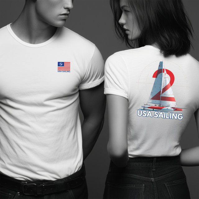 USA Sailing Tshirt, Sailing Enthusiast Tee, Sailboater Tee, Nautical TShirt