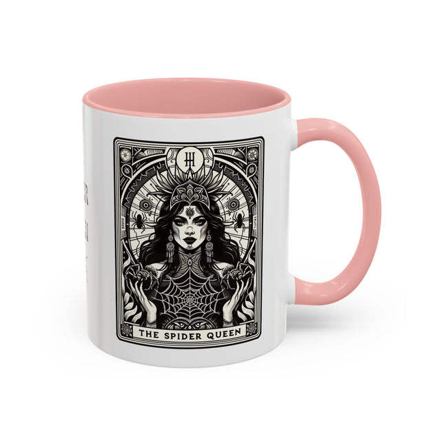 Spider Queen,Tarot card mug,Mother's Day Gift,Tarot Reader Gift,Witchy cup,Mystical Cards cup,Spider Lover Gift,Goth Mom gift, Goth mug