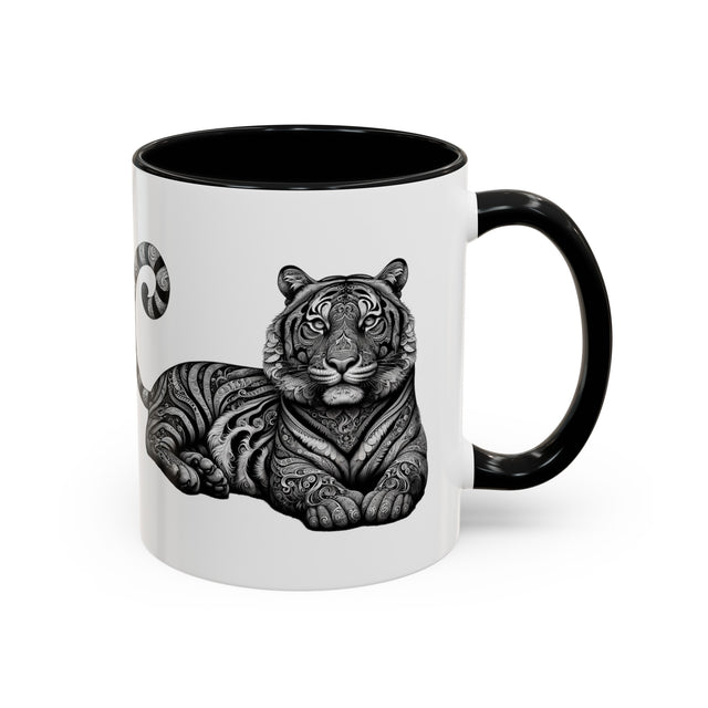 Laying Tiger Mug, Nature Lover Gift, Safari Gift, Animal Lover Gift, Cat Mug, Gift for Her, Animal mug, Coffee, Tea, Mug, Nature Lover