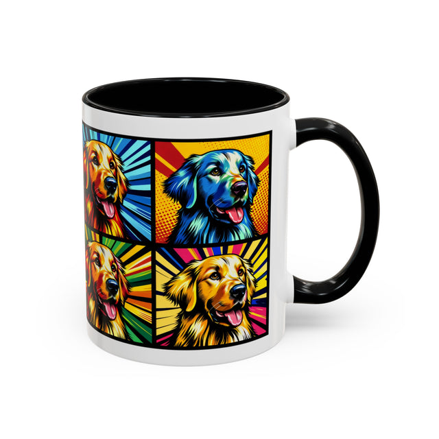 Golden Retriever Mug,4-Panel Pop Art Mug,Golden Retriever Lover,Golden Mom,Golden Dad,Dog Lover Gift,Golden Retriever Gift