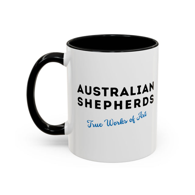 Australian Shepherds Coffee Cup,4-Panel Pop Art Mug,Australian Shepherd Lover,Aussie Shepherd Mom,Aussie Dad,Dog Lover Gift,Aussie Shepherd Gift