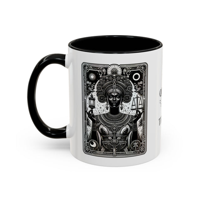 Queen of Truth,Tarot card mug,Mother's Day Gift,Tarot Reader Gift,African Queen mug,Mystical Cards Cup,Celestial Astrology,Gift for her