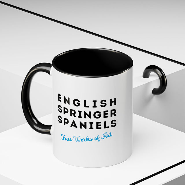 English Springer Spaniels Coffee Cup,4-Panel Pop Art Mug,Springer Lover,Springer Mom,Springer Dad,Dog Lover Gift,English Springer Spaniel Gift