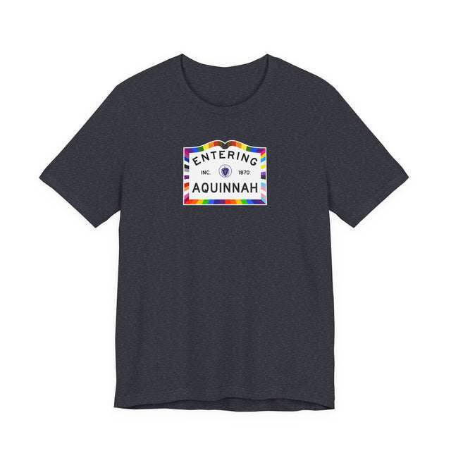 Aquinnah Massachusetts Sign Pride T-shirt, Rainbow Shirt, Martha's Vineyard