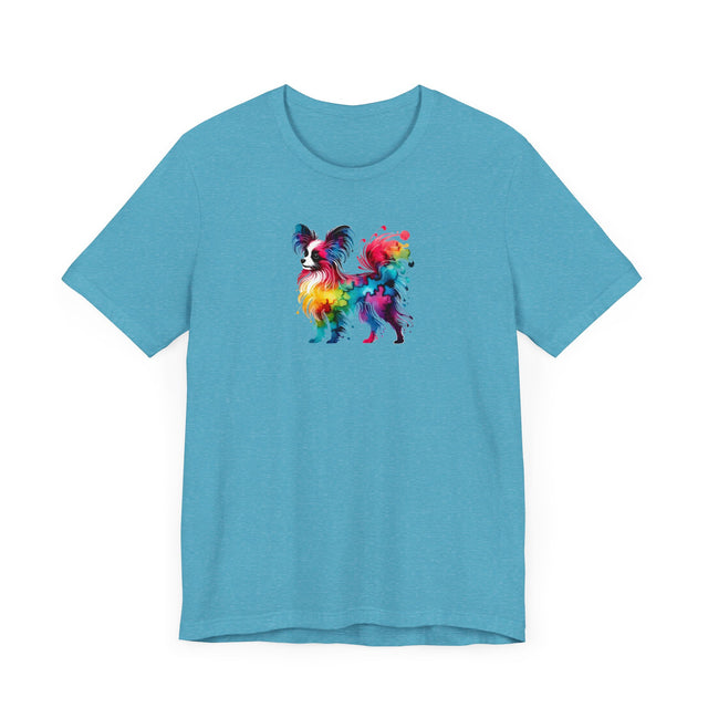 Rainbow Papillon T-shirt,Pride Shirt,Dog Lover Top,Rainbow Animals,LGBTQ+ Tee, Butterfly Dog gift, Phalene Owner