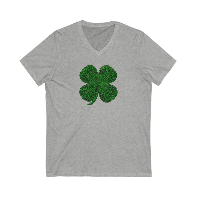 Celtic Knot Shamrock Tee, St Patrick's Day T-shirt, V-Neck Tee