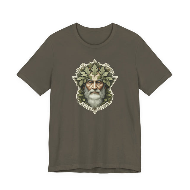 Green Man Shirt, Nature Remains T-shirt, Nature Lover, Walt Whitman Tee