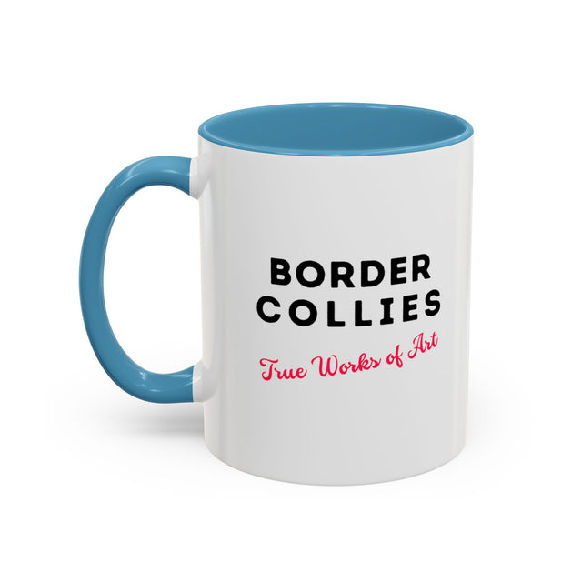 Border Collies Coffee Cup,4-Panel Pop Art Mug,Border Collie Lover,Border Collie Mom,Border Collie Dad,Dog Lover Gift,Border Collie Gift