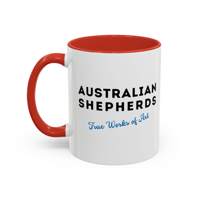 Australian Shepherds Coffee Cup,4-Panel Pop Art Mug,Australian Shepherd Lover,Aussie Shepherd Mom,Aussie Dad,Dog Lover Gift,Aussie Shepherd Gift