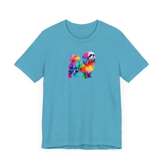 Rainbow Shih Tzu T-shirt,Pride Shirt,Dog Lover Top,Rainbow Animals,LGBTQ+ Tee, Shih Tzu owner, Schnauzer gift