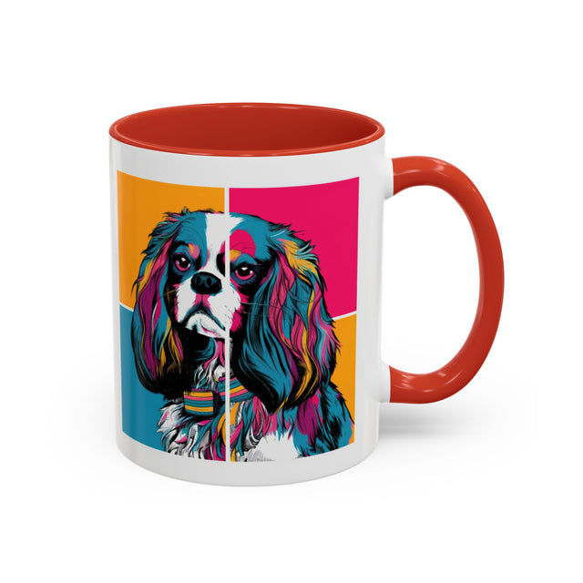 Cavalier King Charles Spaniel Coffee Cup,4-Panel Pop Art Mug,Cav Lover,Cav Spaniel Mom,Cav Dad,Dog Lover Gift,Cavalier King Charles Spaniel Gift