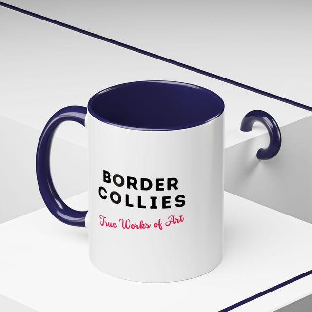 Border Collies Coffee Cup,4-Panel Pop Art Mug,Border Collie Lover,Border Collie Mom,Border Collie Dad,Dog Lover Gift,Border Collie Gift