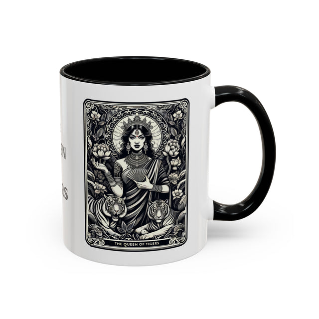 Queen of Tigers,Tarot card mug,Mother's Day Gift,Tarot Reader Gift,Tiger Mom Gift,Asian Queen cup,Gift for her,Asian mom gift,Wife Gift