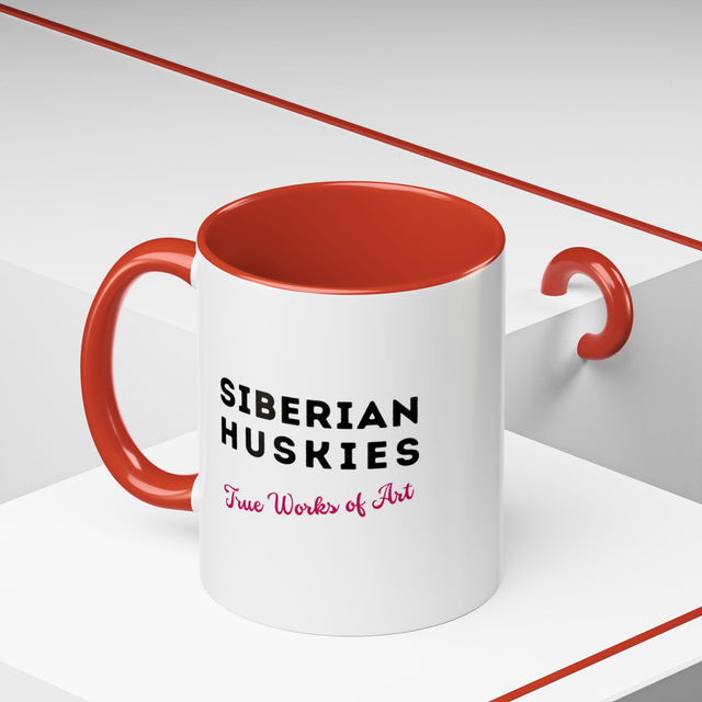 Siberian Huskies Coffee Cup,4-Panel Pop Art Mug,Husky Lover,Husky Mom,Sibe Dad,Dog Lover Gift,Siberian Husky Gift