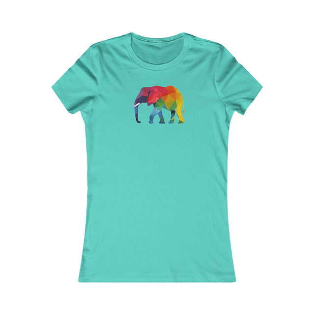 Geometric Rainbow Elephant T-shirt,Pride Shirt,Elephant Lover Top,Rainbow Animals,LGBTQ+ Tee,Queer,Gay,Lesbian,Bisexual,Trans,Women's Favorite Tee