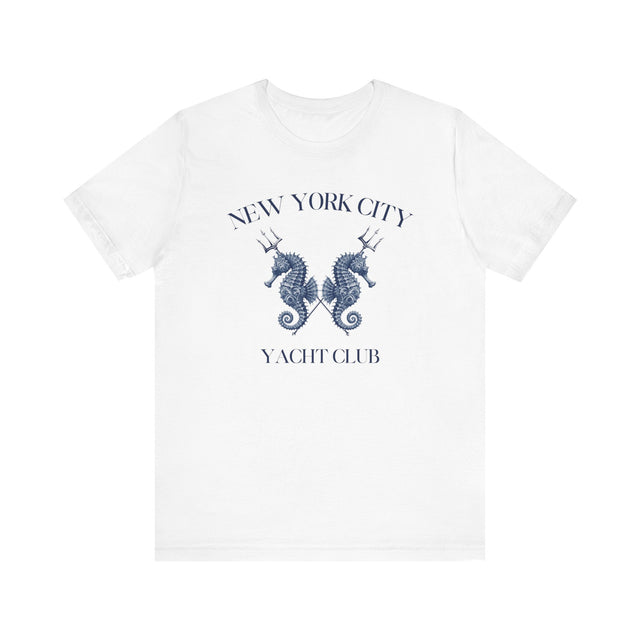 NYC Yacht Club Tshirt, Seahorse Tshirt, Boating tshirt, Nautical Tshirt, Sailing Tshirt, Fathers Day gift, Mothers Day Gift, Boating Gift