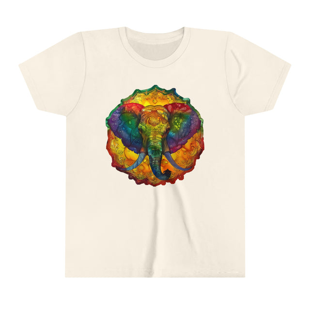 Rainbow Elephant Mandala T-shirt,Pride Shirt,Elephant Lover Top,Rainbow Animals,LGBTQ+ Tee,Queer,Gay,Lesbian,Bisexual,Trans,Youth Size